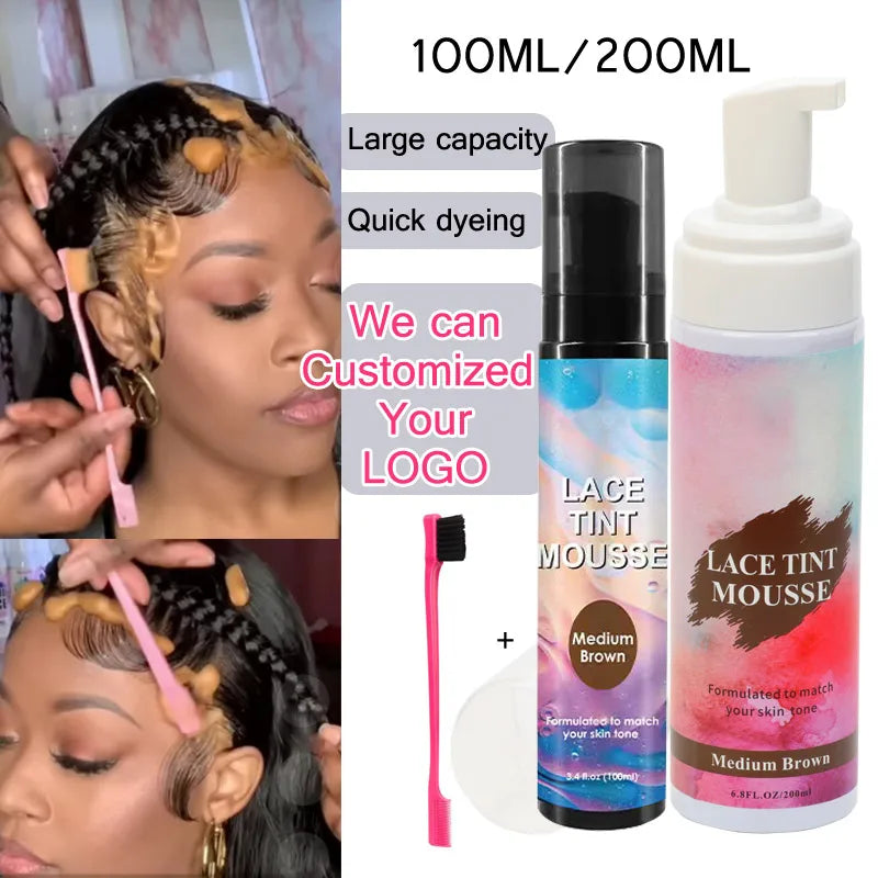 Style & Shine Hair  Essentials Lace Front Wig Kit 12Pcs Wig Glue And Remover Hd Wig Caps Elastic Band Hair Wax Stick Edge Control Lace Tint Spray