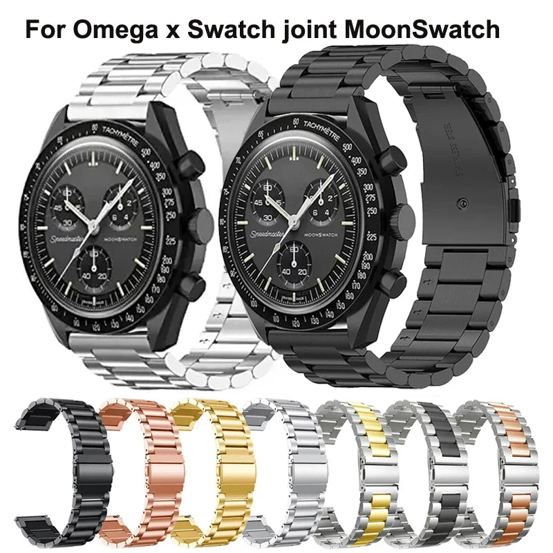 Jewellery  20mm Stainless Steel Strap For Omega x Swatch joint MoonSwatch Band Metal