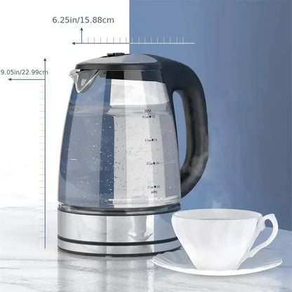 Kitchen   DEVISIB Electric Kettle Temperature Control 4Hours Keep Warm 2L Glass Tea Kettle 2200W Water Boiler LED Indicator Auto Shut-Off