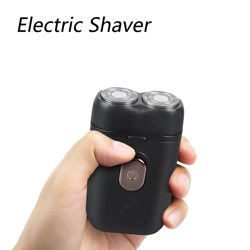 Bathroom Men's Double Floating Head Electric Shaver USB Rechargeable Dry Wet Beard Shaving Machine Body Face Hair Removal Trimmer Razor