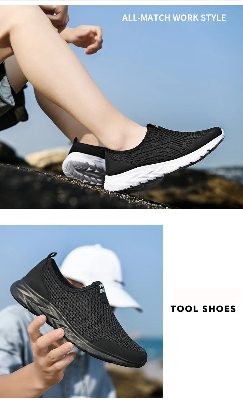 Men shoes  Summer Men's Casual Shoes Men Women Loafers Sneakers Fashion Wading Loafers Shoes Breathable Big Size 49  Tenis Masculino