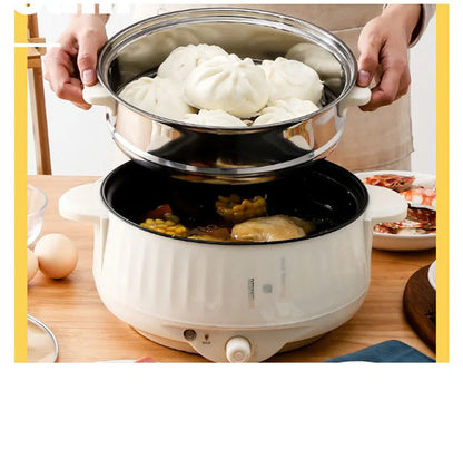 Kitchen Multi kitchen Cooker Multifunctional Electric Pan Non-stick Cookware Rice Cooker Multi Ramen Soup Hotpot for Dormitory Kitchen 220V EU