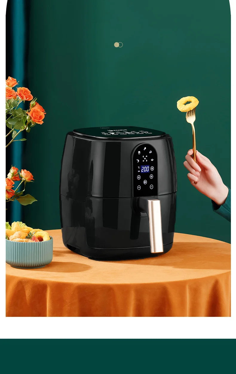 Kitchen 4.5L 6L Smart Electric Air Fryer Large Capacity Automatic Household Multi 360°Baking LED Touchscreen Deep Fryer Without Oil kitchen appliance