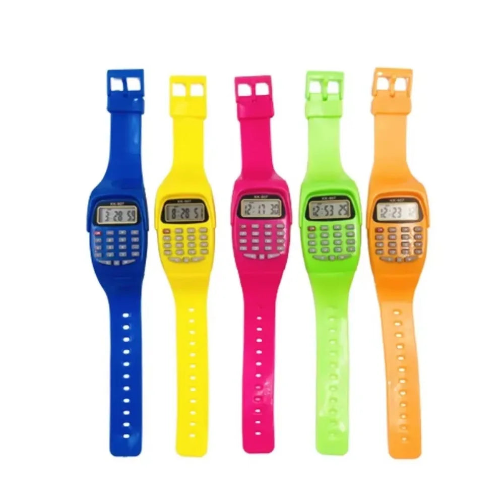 Jewellery   2 in 1 Fashion Digital Student Exam Special Calculator Watch Children Electronic Watch Time Calculator New Watch Mini Calculator