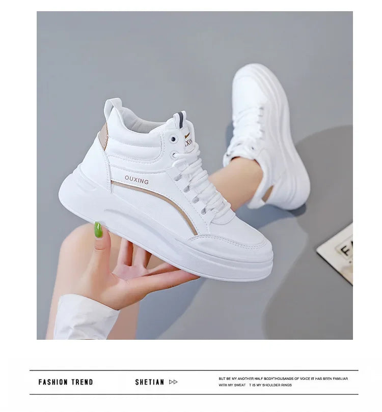 Woman shoes Maogu Woman Platform Fashion Shoes Casual Sneakers White Sports Shoe Ladies Boot Round Toe Elegant Autumn Women Warm Ankle Boots