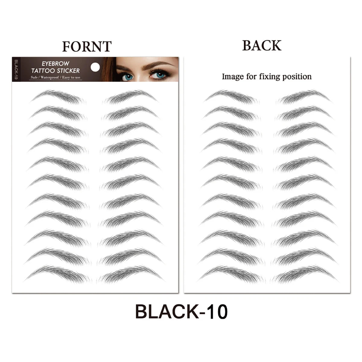 Makeup and Face Waterproof 6D Eyebrow Tattoo Stickers Lasting Makeup Hair-Like Brow