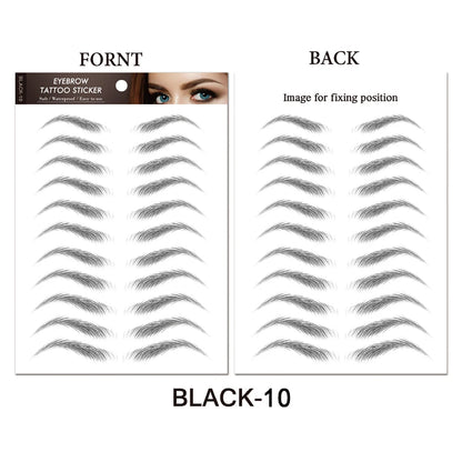 Makeup and Face Waterproof 6D Eyebrow Tattoo Stickers Lasting Makeup Hair-Like Brow