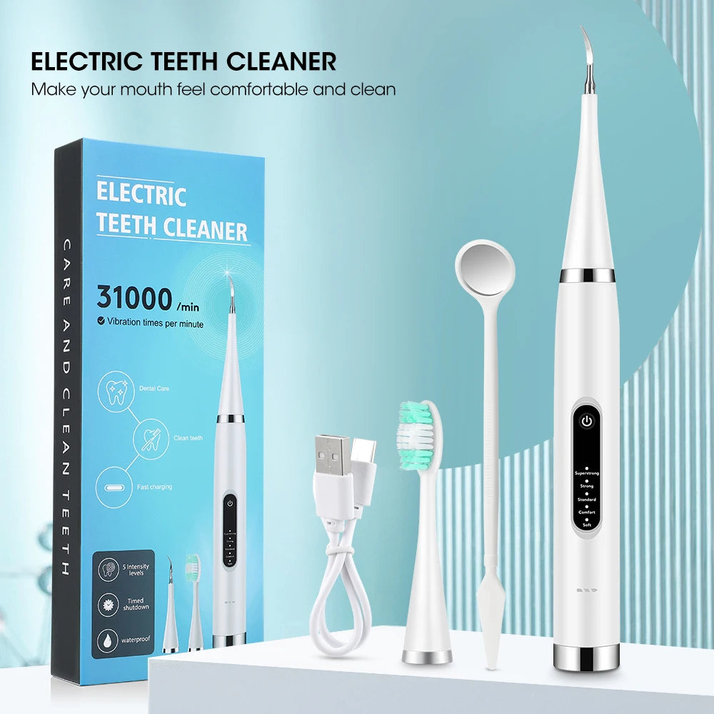 Bathroom  Electric Teeth Whitening Dental Calculus Scaler Plaque Coffee Stain Tartar Removal High Frequency Sonic Toothbrush Teeth Cleaner