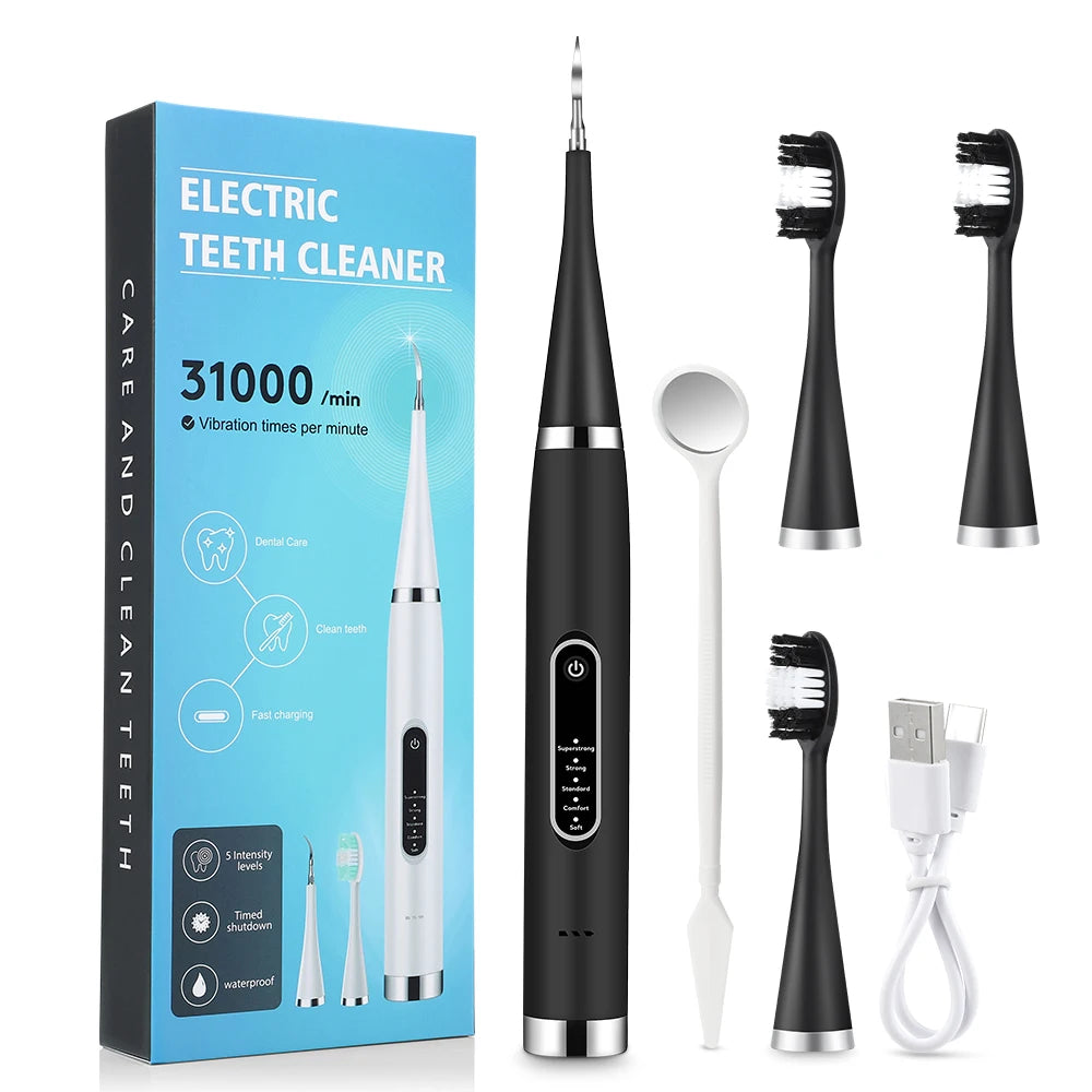 Bathroom  Electric Teeth Whitening Dental Calculus Scaler Plaque Coffee Stain Tartar Removal High Frequency Sonic Toothbrush Teeth Cleaner