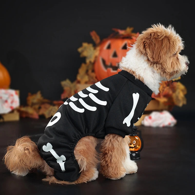 Pets Halloween Dog Costume Night light Bust Adjusted Funny Soft and Comfortable Horror Atmosphere Transformation Costume