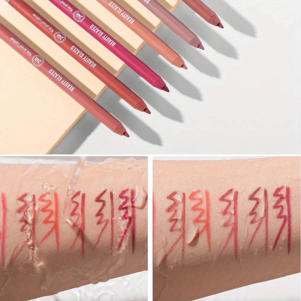 Makeup and face BEAUTY GLAZED 10 Color Lipliner High Pigment Matte Waterproof, Natural Shaping Lip Liner Lipstick Makeup