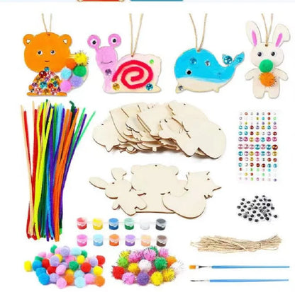 Toys 1500Pc Colour DIY Kid Tinkering Craft Kit Set Glitter Crystal Stick Pipe Cleaner Storage Art Supply for Girl Gift Educational Toy