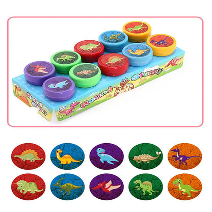 Toys 10pcs Assorted Stamps for Kids Self-ink Stamps Children Toy Stamps Smiley Face Seal Scrapbooking DIY Painting Photo Album Decor