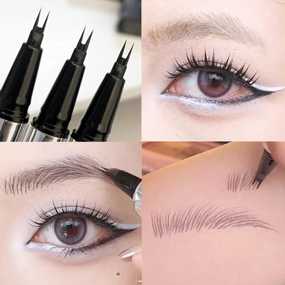 Makeup and face  2 Point Wild Liquid Eyebrow Pencil Lasting Eyebrow Tattoo Waterproof Eyeliner Lower Eyelash