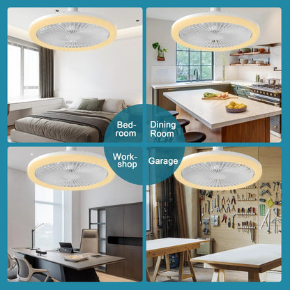 Living room Modern  ceiling fan with light LED Fan Light E27 Screw Fan Light Remote Control  Light Fan Ceiling Room decoration