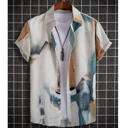 Men clothing Shirt For Men 3d Ink Painting Prints Men'S Clothing