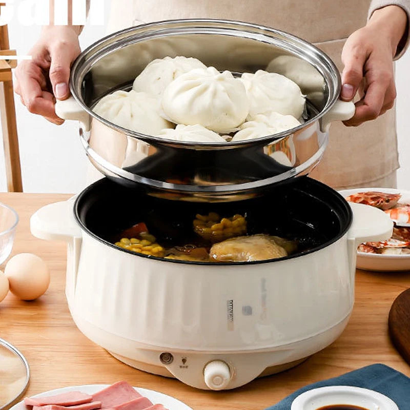 Kitchen 1.7L Multicooker Single/Double Layer Electric Pot 1-2 People Household Non-stick Pan Hot Pot Rice Cooker Cooking Appliances