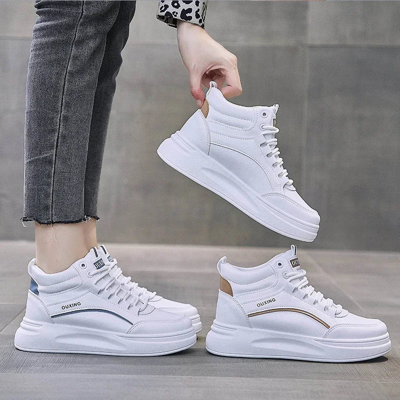 Woman shoes Maogu Woman Platform Fashion Shoes Casual Sneakers White Sports Shoe Ladies Boot Round Toe Elegant Autumn Women Warm Ankle Boots