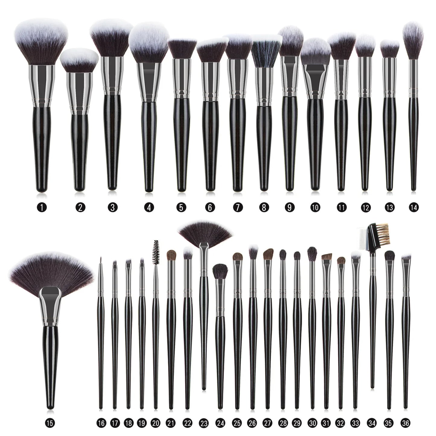 Makeup and face  Large Makeup Brushes High Quality Black Cosmetic Foundation Powder Blush