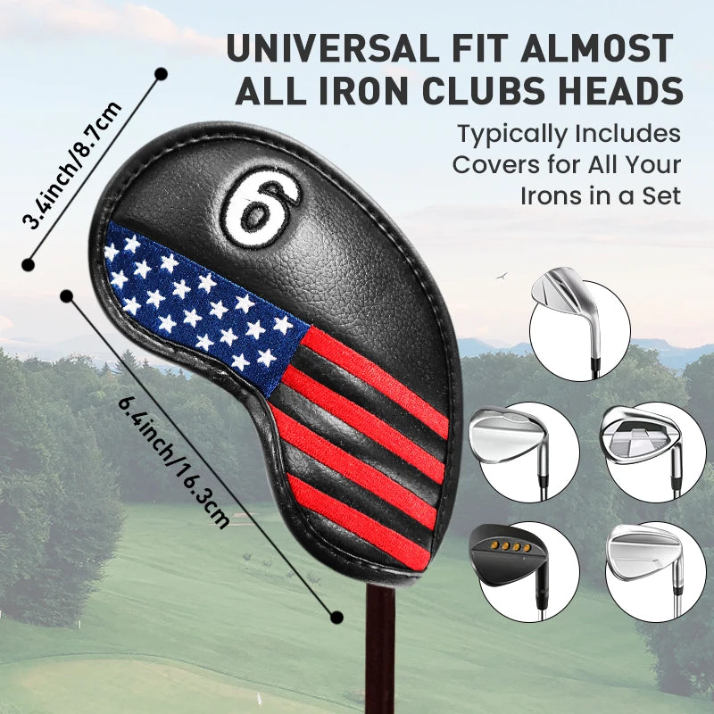 Outdoor  Golf Iron Head Covers Value 12 Piece Set