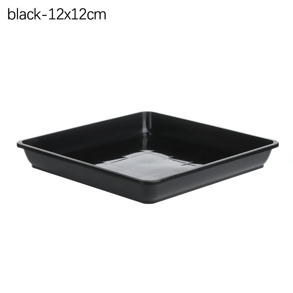 Outdoor 1Pcs Plastic Square Durable Indoor Outdoor Plastic Tray Saucers Drip Trays Plant Saucer