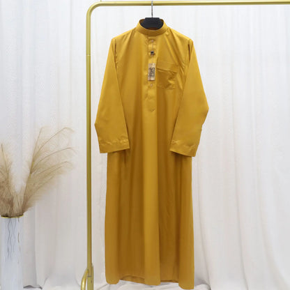 Muslim family   Muslim Eid Men Long Robe Kimono Dishdasha Modest Islamic Dubai Saudi Abayas Prayer Abaya Kaftan Ramadan Morocco Jubba Thobe