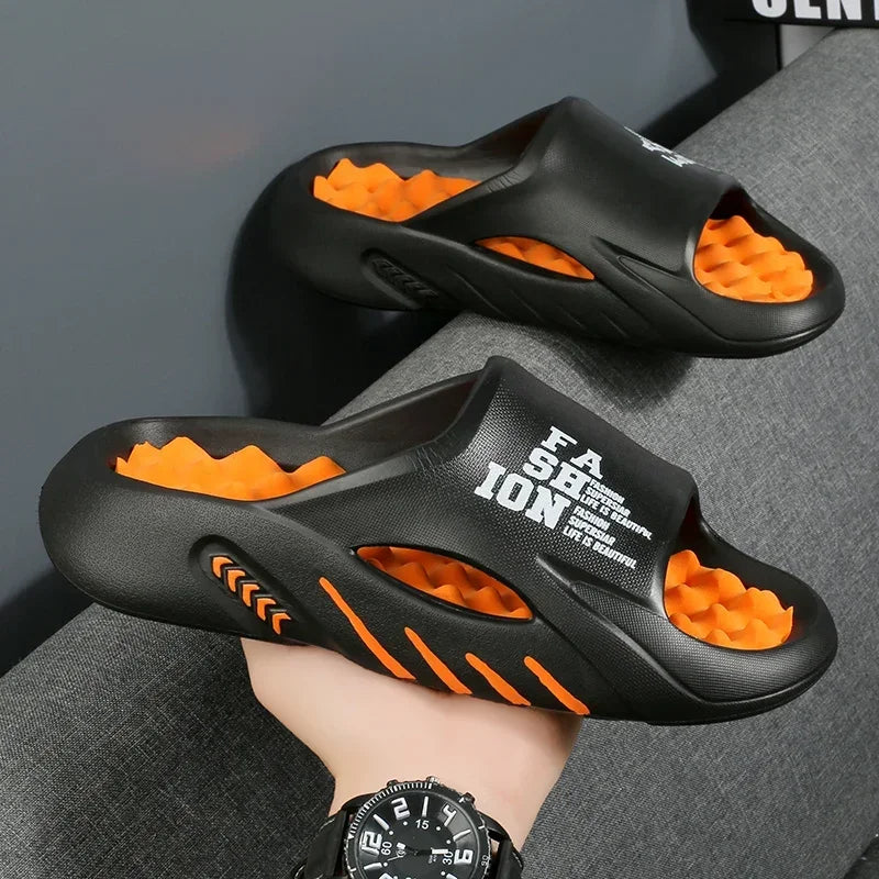 Men shoes New Summer Men Massage Slippers Sides Indoor   Sandals Beach Casual Shoes Soft Sole Slides Men Flip-flops Men's Sandals