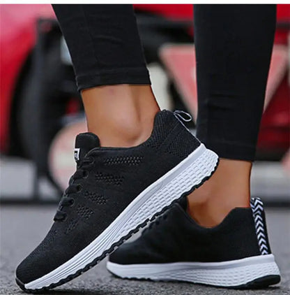 Woman shoes  New Breathable Women's Sneakers Fashion Comfortable  Sneakers Women Mesh Fabric Lace