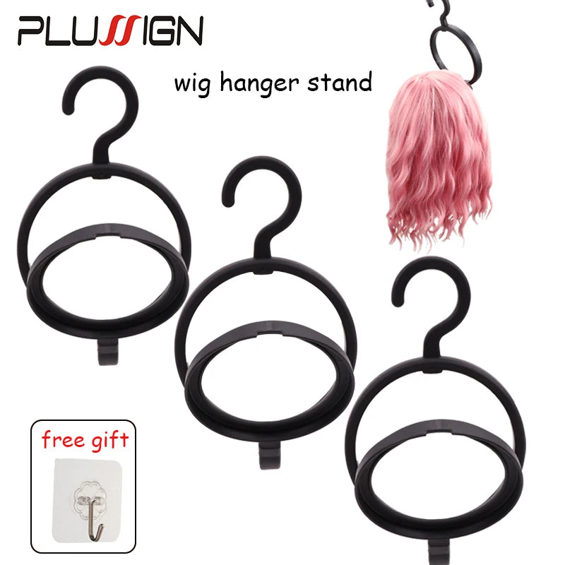 Style & Shine Hair  Hanging Wig Stand For Wigs White Black Wig Hanger For Multiple Wigs Durable Wig Holder For Salon Display Wall Wig Stand Holder