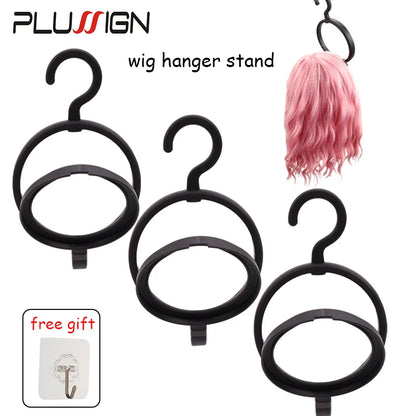 Style & Shine Hair  Hanging Wig Stand For Wigs White Black Wig Hanger For Multiple Wigs Durable Wig Holder For Salon Display Wall Wig Stand Holder