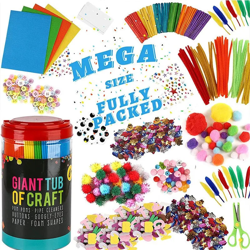 Toys Arts and Crafts Supplies for Kids DIY Crafting School Kindergarten Homeschool Supplies Arts Set Toys for Children