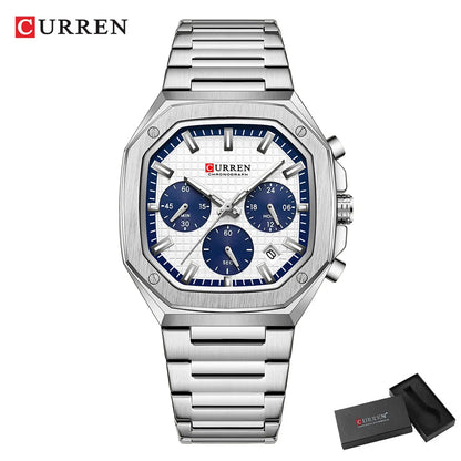 Jewellery   CUREEN Fashion Date Quartz Men Watches Top Brand Luxury Male Clock Chronograph Sport Mens Wrist Watch Relogio Masculino