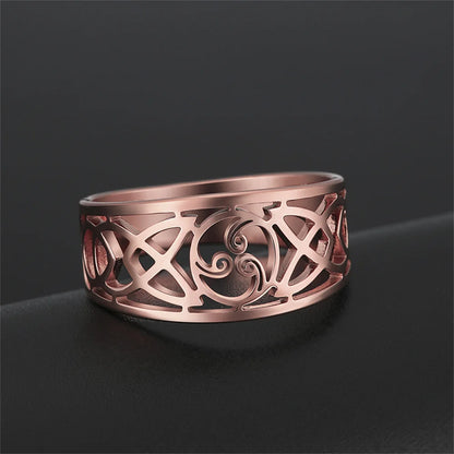 Jewellery   My Shape Celtic Knot Cross Rings for Women Christian Finger Ring Stainless Steel Gold Color Religious Amulet Jewelry Fashion