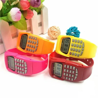 Jewellery   2 in 1 Fashion Digital Student Exam Special Calculator Watch Children Electronic Watch Time Calculator New Watch Mini Calculator