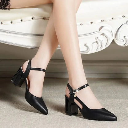 Woman shoes Lady Fashion Pointed Toe Beige High Quality Pu Leather