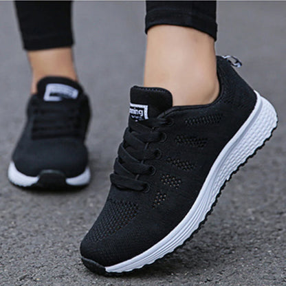 Woman shoes  New Breathable Women's Sneakers Fashion Comfortable  Sneakers Women Mesh Fabric Lace