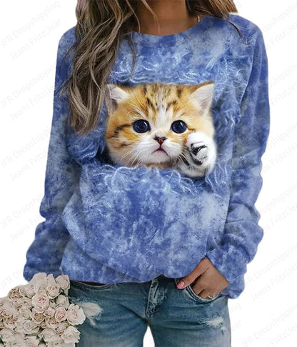 Woman clothing   Dog 3d Print Hoodies  Sweatshirt