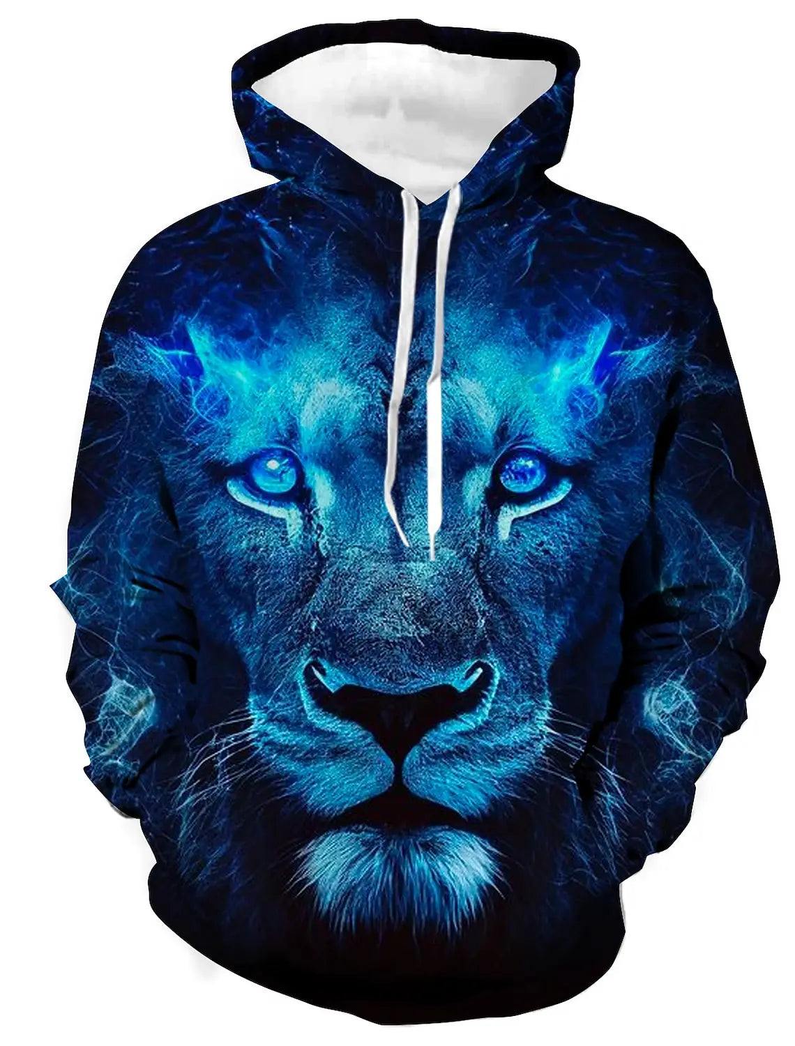 Men clothing  Graphic Lion Men's Fashion 3D Print Hoodie Streetwear Hoodies Long Sleeve