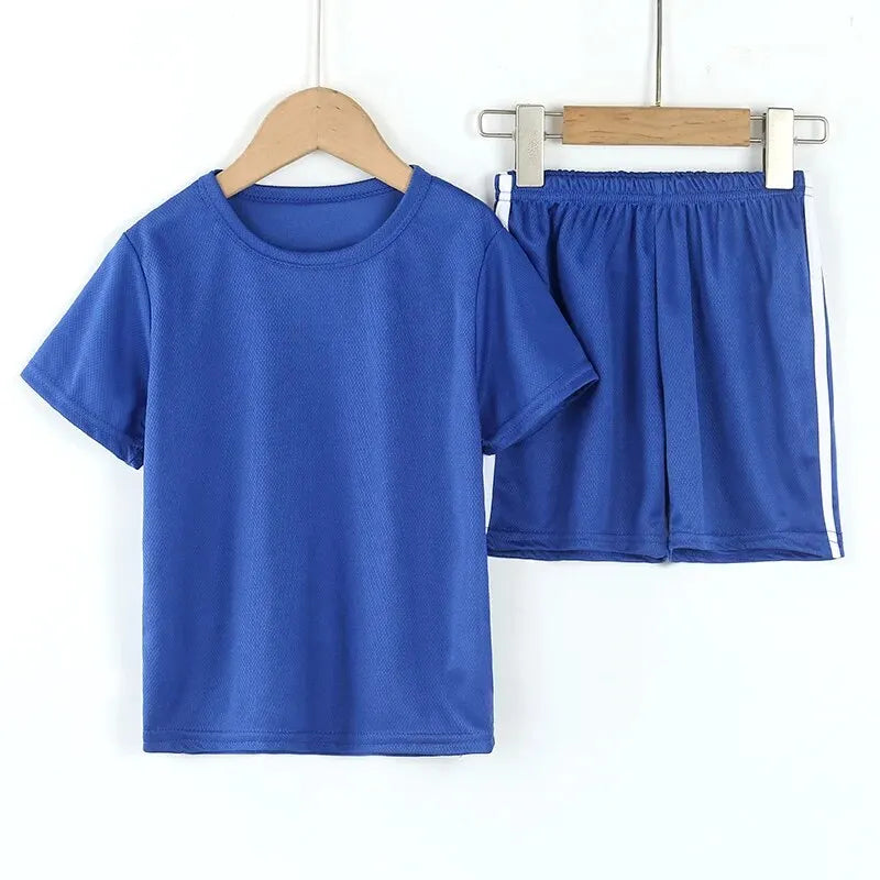 Boy clothing   Summer CHILDREN'S Quick-drying Short-sleeved Shorts 2-piece Set of Comfortable Clothes for Boys and Girls