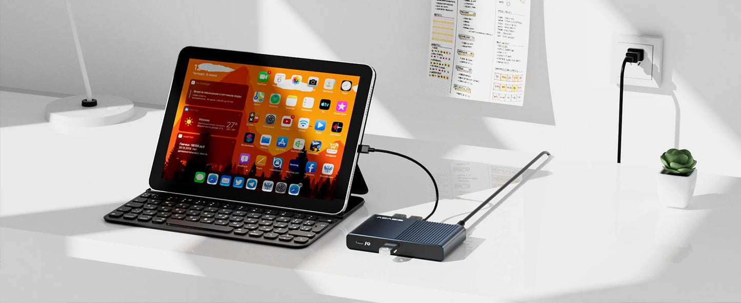 Laptop Acasis Thunderbolt 4 Docking Station 40 Gbps USB 4.0 6 In 1 Hub Type-C Deck 8K@60HZ Video Output PD Charging For Macbook Pro