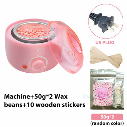 bathroom  200CC Wax Heater Warmer Hair Removal Machine For Hand Foot Body SPA Epilator Paraffin Wax Pot +Wax Beans + Wood Sticks