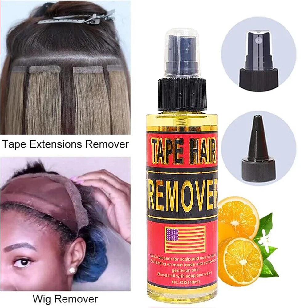 Style & Shine Hair  Tape in Extension Remover 118ML,Wig Glue Remover Adhesive Fast Acting,Removes Hair Glue