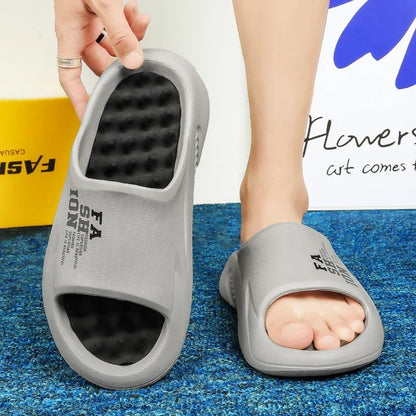 Men shoes New Summer Men Massage Slippers Sides Indoor   Sandals Beach Casual Shoes Soft Sole Slides Men Flip-flops Men's Sandals