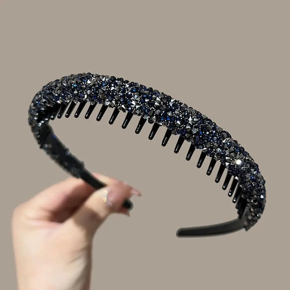 Style & Shine Hair   Toothed Rhinestone Headband Fashion Make Up Plastic Diamond Hair Hoop