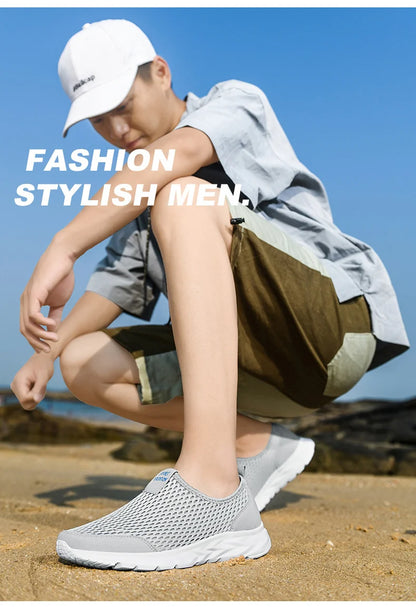 Men shoes  Summer Men's Casual Shoes Men Women Loafers Sneakers Fashion Wading Loafers Shoes Breathable Big Size 49  Tenis Masculino