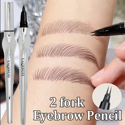 Makeup and face  2 Fork Lower Eyelash Eyebrow Pen Natural Long-Lasting Eyes Makeup