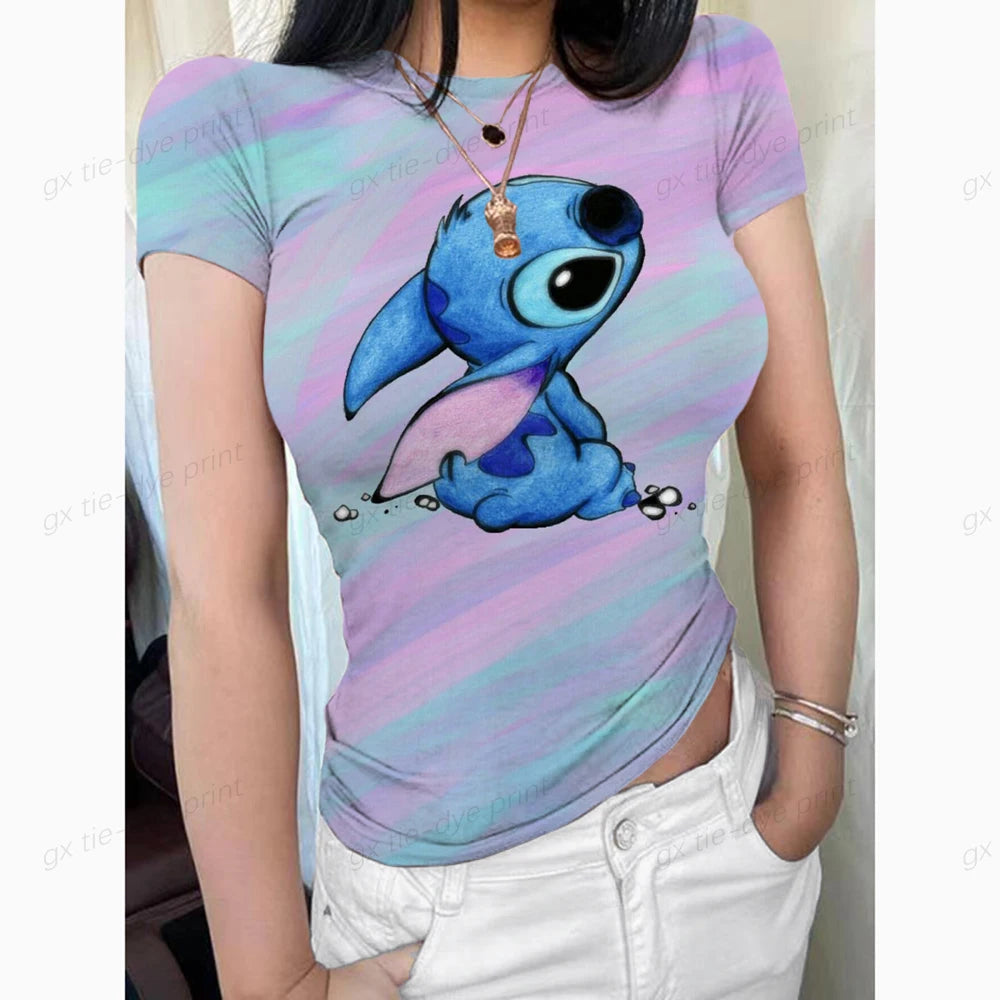 Woman clothing   Disney Lilo and Stitch 3D Printed T-shirt