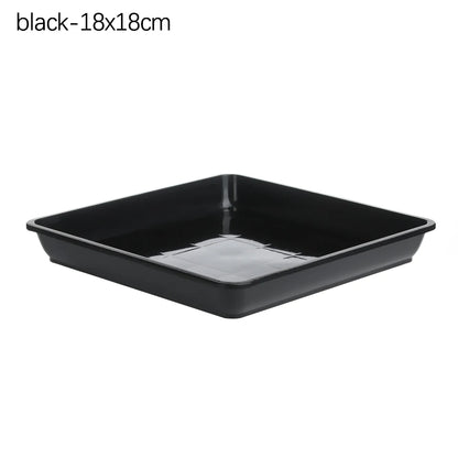 Outdoor 1Pcs Plastic Square Durable Indoor Outdoor Plastic Tray Saucers Drip Trays Plant Saucer