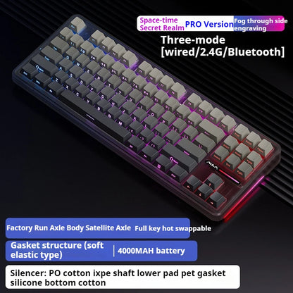 Laptop Aula F87 Pro Mechanical Keyboard Wired/2.4g Wireless/Bluetooth 80% 87 Keys Rgb Hot Swap Gasket Pbt Customized Gaming Keyboard