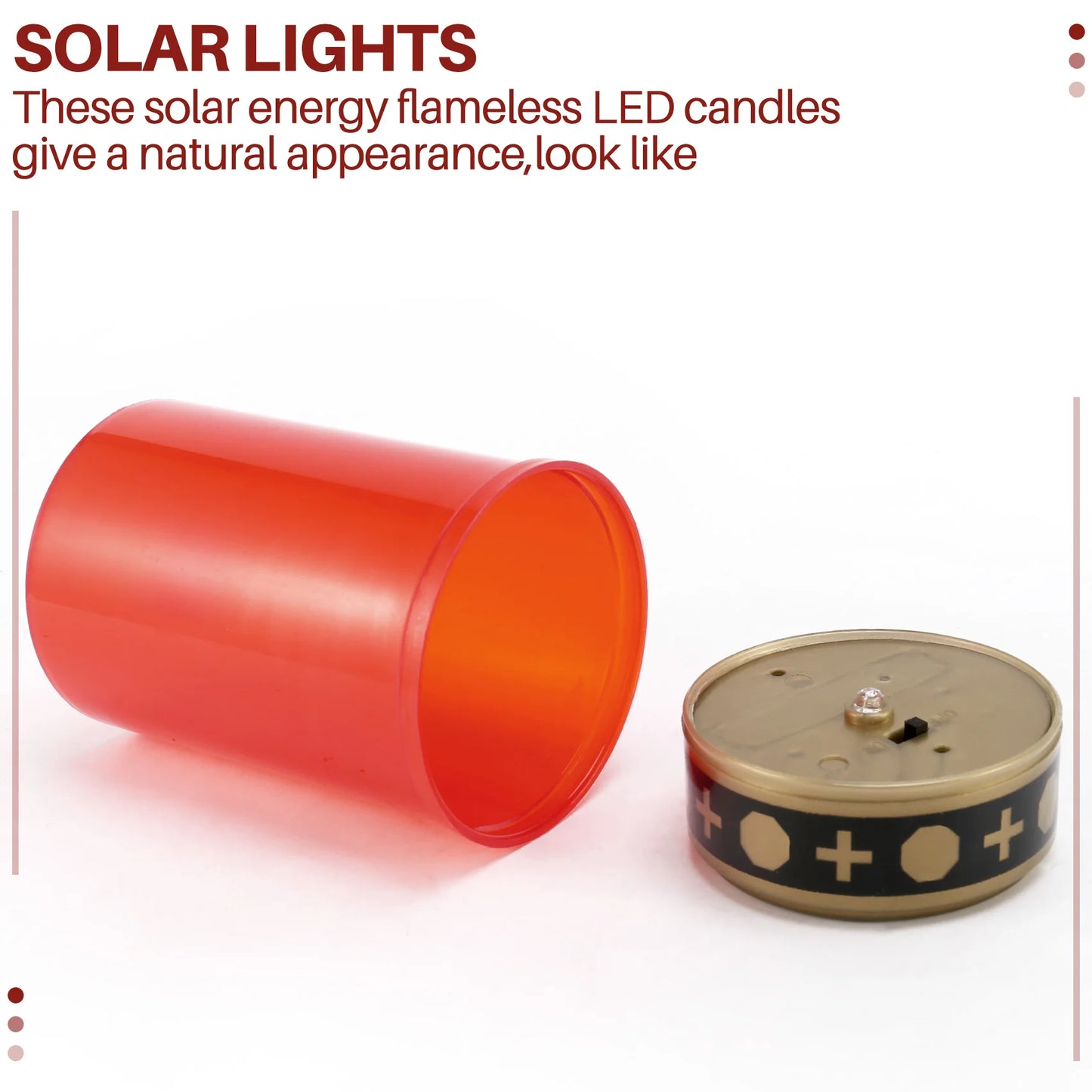 Odds  Grave Candle for Cemetery Grave Solar Lights with Lighting LED Grave Light Various Wind